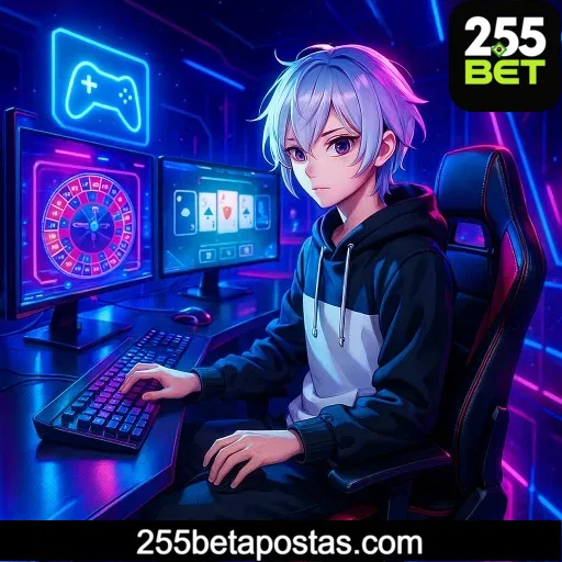 Imagem mostrando o cassino ao vivo da 255BET com dealers reais conduzindo jogos de mesa